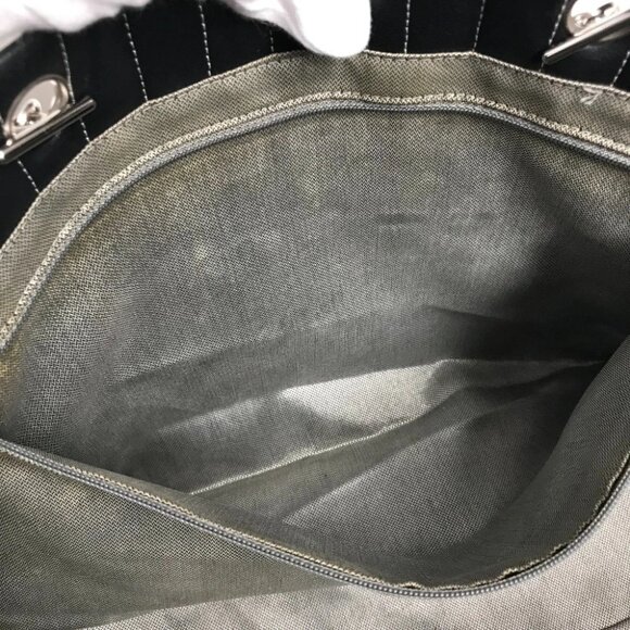 CHANEL CC CC Mark logo stripe Double Chain Shoulder Tote Bag - Picture 3 of 15